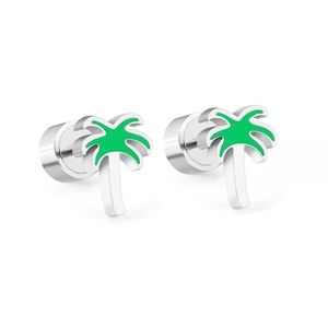 Palm Tree Stainless Steel Stud Earrings